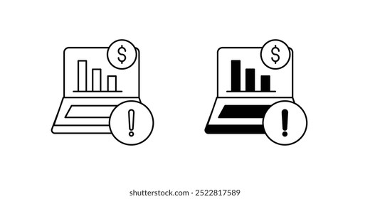 risks icon with white background vector stock illustration