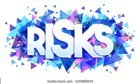 Risks word vector design banner