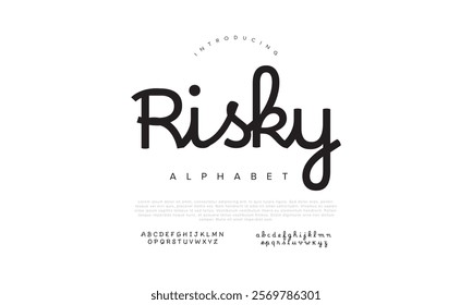 Risky handwrite signature font Calligraphy Logotype Script Brush Font Type Font lettering handwritten