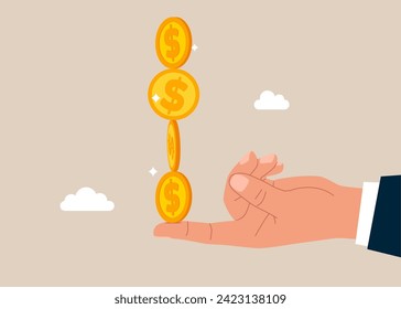 Risky situation or economic recession, crisis or bankruptcy. Flat vector illustration