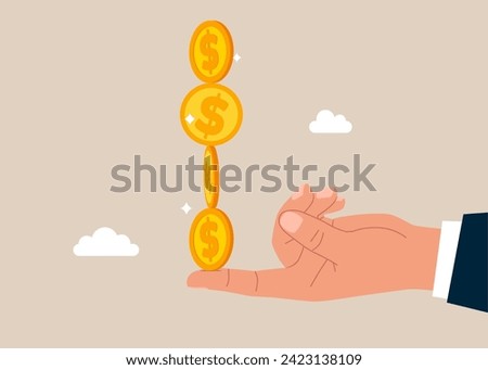 Risky situation or economic recession, crisis or bankruptcy. Flat vector illustration