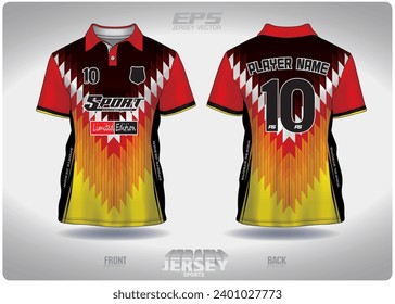 Risky wave alternating with zigzags pattern design, illustration, textile background for sports t-shirt, football jersey shirt mockup for football club. consistent front view