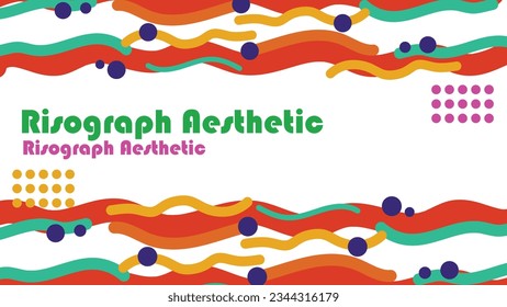 risograph aesthetic colorfull vector background