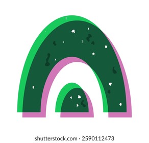 Risograph element grunge abstract shape