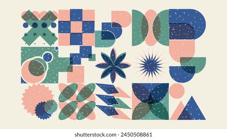 Patrón geométrico en azulejos, arte abstracto decorativo con Formas de riso, Anuncio, Fondo de pantalla