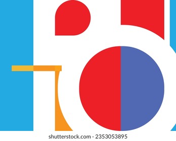 Risograph geometrical with elephant pattern