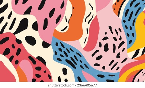 risograph safari animal vector illustration 010