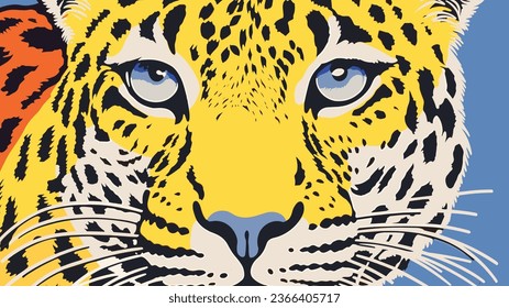 risograph safari animal vector illustration