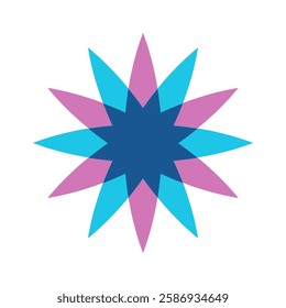 Risograph star sharp edge print