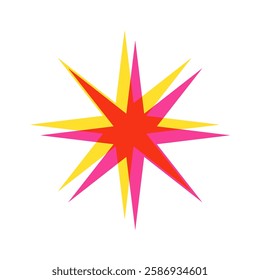 Risograph star sparkling refraction effect