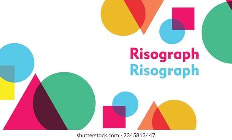 risograph vector art design retro illustration
