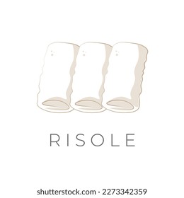 Risole Simple Line Art Vector Illustration Logo