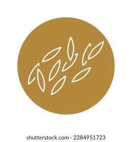 Risoni color line icon. Italian food. Flour products