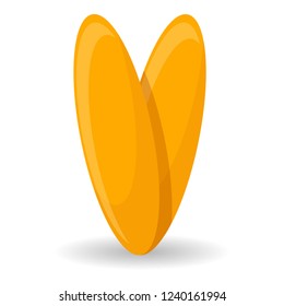 Risoni pasta icon. Cartoon of risoni pasta vector icon for web design isolated on white background