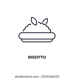 risotto  outline icon. Linear vector from food concept. Thin line risotto  icon isolated on white background