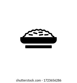 Risotto vector icon in black solid flat design icon isolated on white background