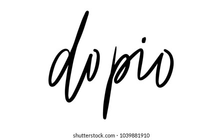 Ristretto coffee. Types of coffee. Handwritten lettering design elements. Template and concept for cafe, menu, coffee house, shop advertising, coffee shop. Vector calligrafy illustration.