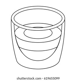 Ristretto glass.Different types of coffee single icon in outline style vector symbol stock illustration web.