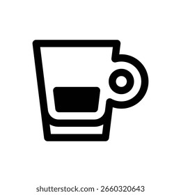 Ristretto Outlined stroke vector icon with black-filled details.
