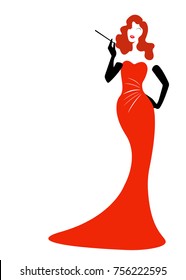 Rita Hayworth vector portrait , diva singer silhouette
