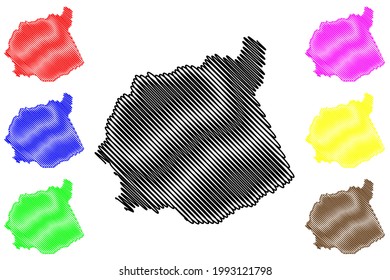 Ritchie County, State of West Virginia (U.S. county, United States of America) map vector illustration, scribble sketch Ritchie map