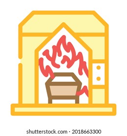 rite of cremation color icon vector. rite of cremation sign. isolated symbol illustration