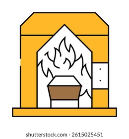 rite of cremation line icon vector. rite of cremation sign. isolated symbol illustration