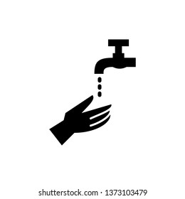 ritual ablution before prayer glyph icon