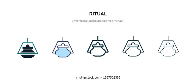 ritual icon in different style vector illustration. two colored and black ritual vector icons designed in filled, outline, line and stroke style can be used for web, mobile, ui