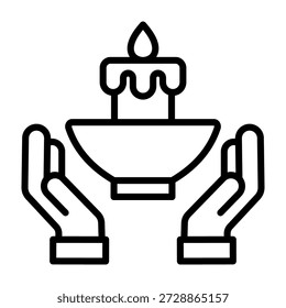 Vektorgrafik mit Linienstil für Rituale