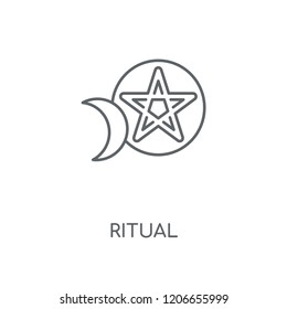 Ritual linear icon. Ritual concept stroke symbol design. Thin graphic elements vector illustration, outline pattern on a white background, eps 10.