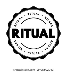 Ritual text stamp, concept background