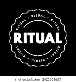 Ritual text stamp, concept background