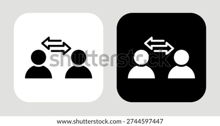 Rival Gap Icon In Black and White Glyph Style