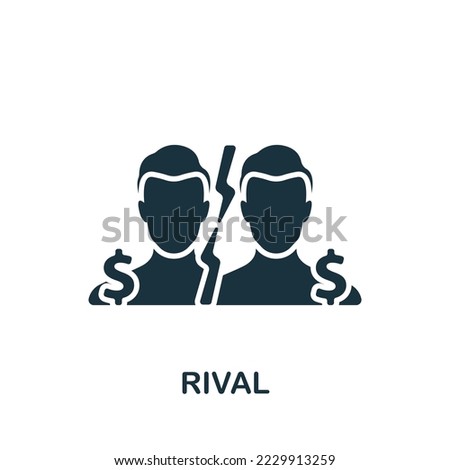 Rival icon. Monochrome simple Stock Market icon for templates, web design and infographics