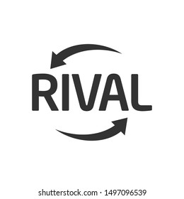 Rival Logo. Arrow Symbol. Icon Vector Eps 10.