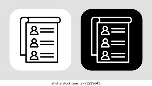 Icono de prioridad rival en estilo de línea blanco y negro