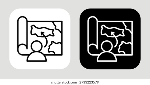 Rival Spread Icon In Black and White Line Style
