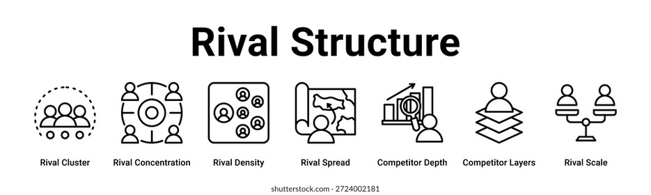 Rival Structure web banner icon vetor ilustração conceito para negócios.
