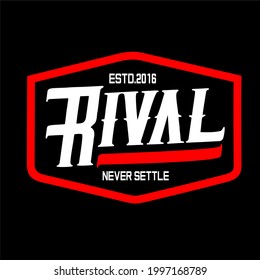 Rival vector design for t shirt 