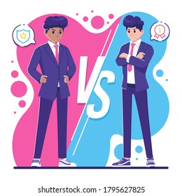 Rivalry Concept Business People Characters Illustration