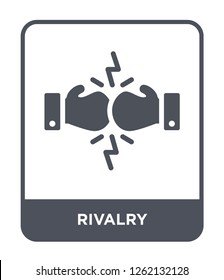 rivalry icon vector on white background, rivalry trendy filled icons from Startup stategy and success collection, rivalry simple element illustration