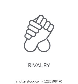 Rivalry linear icon. Modern outline Rivalry logo concept on white background from Startup Strategy and Success collection. Suitable for use on web apps, mobile apps and print media.