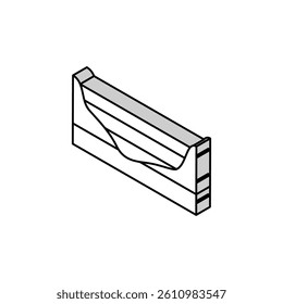 river bed isometric icon vector. river bed sign. isolated symbol illustration