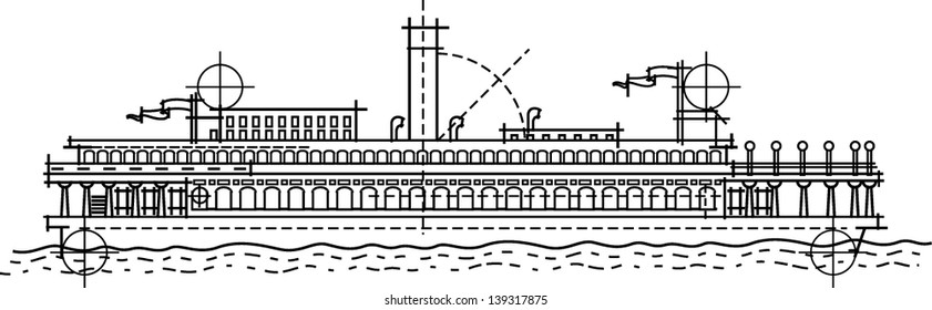river boat - black