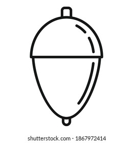River bobber icon. Outline river bobber vector icon for web design isolated on white background