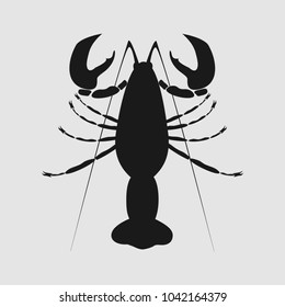 
River cancer.Omar.Bright white.in a white background.Abstruction.Icon.Vector