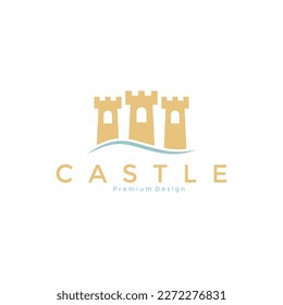 river castle logo design vector