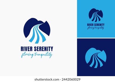 River city logo with modern design elements. Ideal for urban development projects, real estate businesses