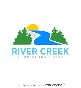 River Creek Logo Design Illustration